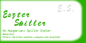 eszter spiller business card